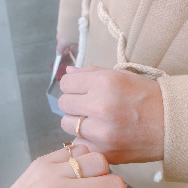 【Cayof(カヨフ)の口コミ】 ゴールドの結婚指輪にしたい願いがあり、Instagramで探していた所、cayof…