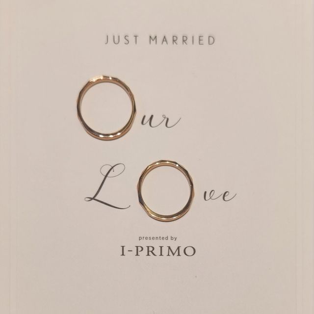 【アイプリモ(I-PRIMO)の口コミ】 ひし形にデザインカットされたピンクゴールドのリングですがあまり太すぎ…