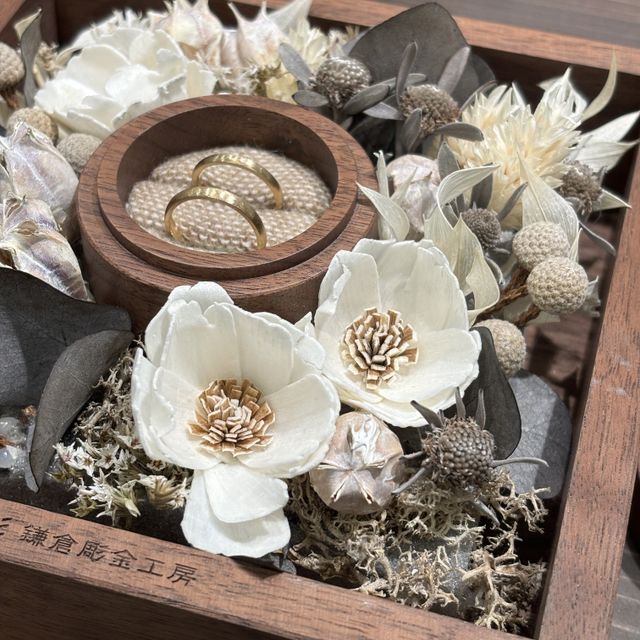 【鎌倉彫金工房の口コミ】 シンプルなイエローゴールドのマットかヘアラインのデザインよかかったた…