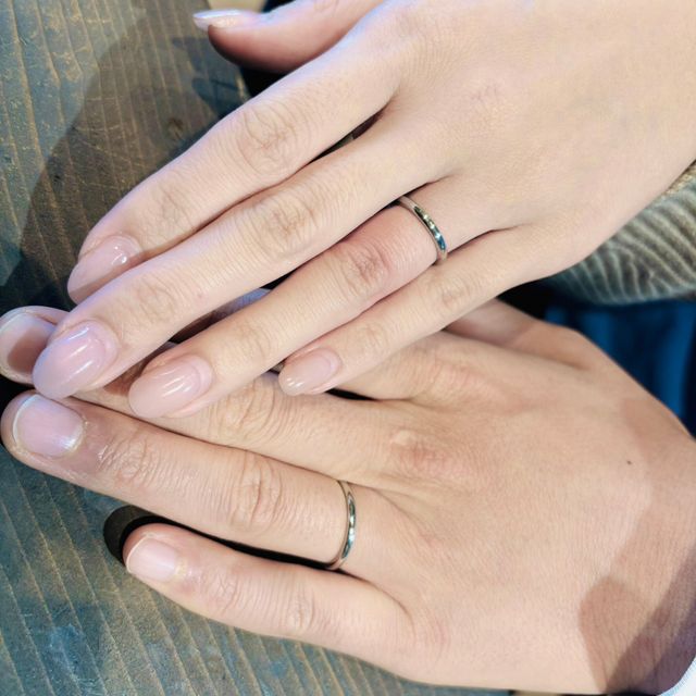 【鎌倉彫金工房の口コミ】 指輪のおすすめポイントは、まずはデザイン。クリア仕上げのシンプルなス…