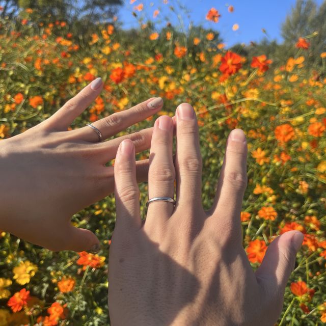 【ケイウノ ブライダル(K.UNO BRIDAL)の口コミ】 シンプルだけどウェーブデザインになっており、2つ合わせるとハートになり…