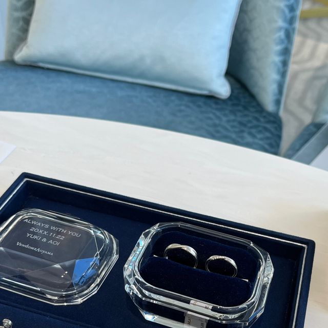 【ヴァンドーム青山(VENDOME AOYAMA)の口コミ】 こちらは試着のみです。
王道な結婚指輪のデザインがとても可愛かったです…