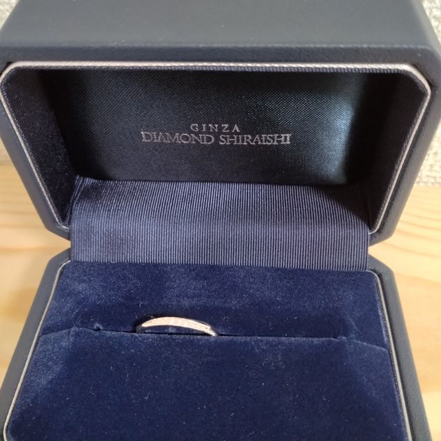 【銀座ダイヤモンドシライシの口コミ】 着け心地がいい。結婚指輪なので、ファッションリングより小さめの号数に…