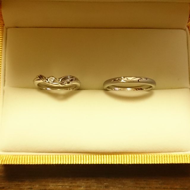 【ケイウノ ブライダル(K.UNO BRIDAL)の口コミ】 オーダーで、希望通り作ってもらえたことです。ダイヤモンドのカットを少…