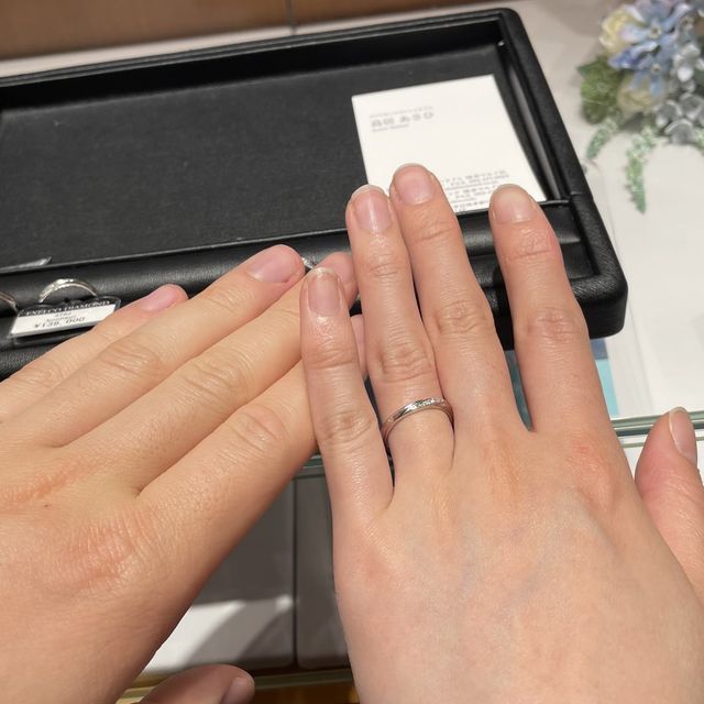 【銀座ダイヤモンドシライシの口コミ】 ダイアモンドシライシさんのリングは、日本人の手に馴染みやすいような技…
