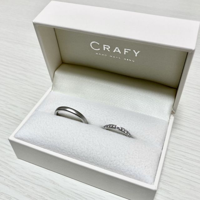 【CRAFY(クラフィ)の口コミ】 p950の甲丸ストレートデザイン。
2本セットで26万円弱。

彼はハーフのみ…