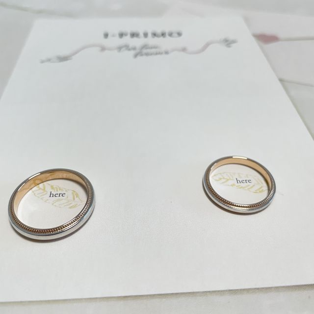 【アイプリモ(I-PRIMO)の口コミ】 ミル打ちで、ピンクゴールドとプラチナの合わせが良く、ピンクゴールドの…