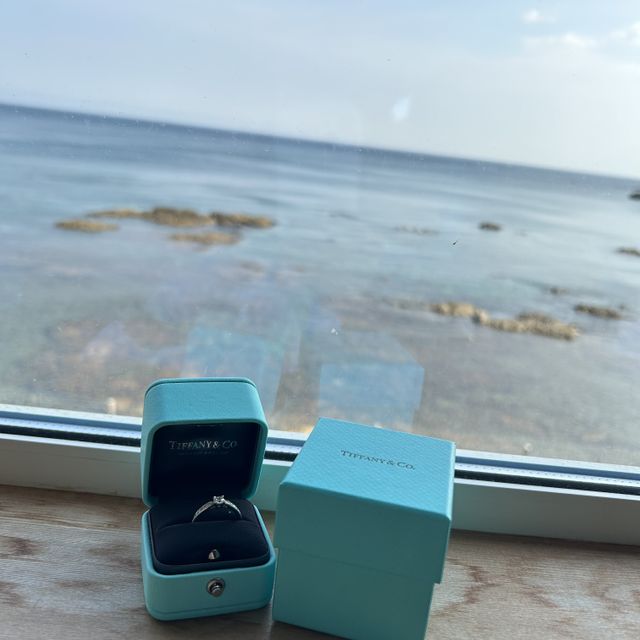 【ティファニー(Tiffany & Co.)の口コミ】 大きなダイヤモンドが真ん中に一つありリングの周囲に細かいダイヤモンド…