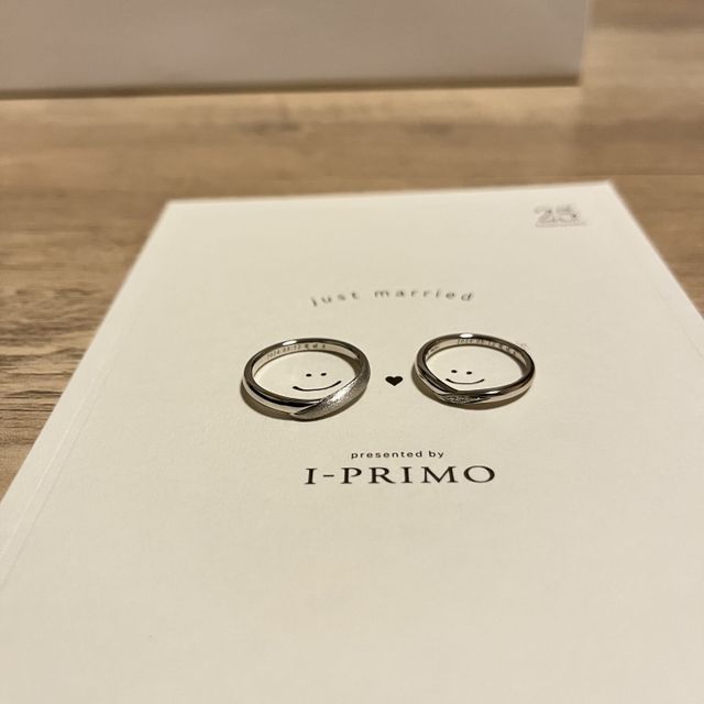 【アイプリモ(I-PRIMO)の口コミ】 ゆびわのデザインはマットかこうにしたが回りにあまり見ない感じてよかっ…