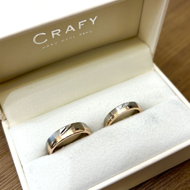 【CRAFY(クラフィ)の口コミ】 ２色使いで、太めのリング、人とかぶらないもの、手作りならではの仕上が…