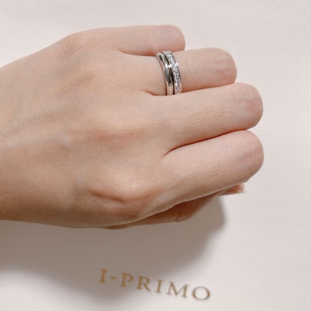 【アイプリモ(I-PRIMO)の口コミ】 婚約指輪といえば一粒ダイヤが主流ですが、個人的に好みではなく、デザイ…