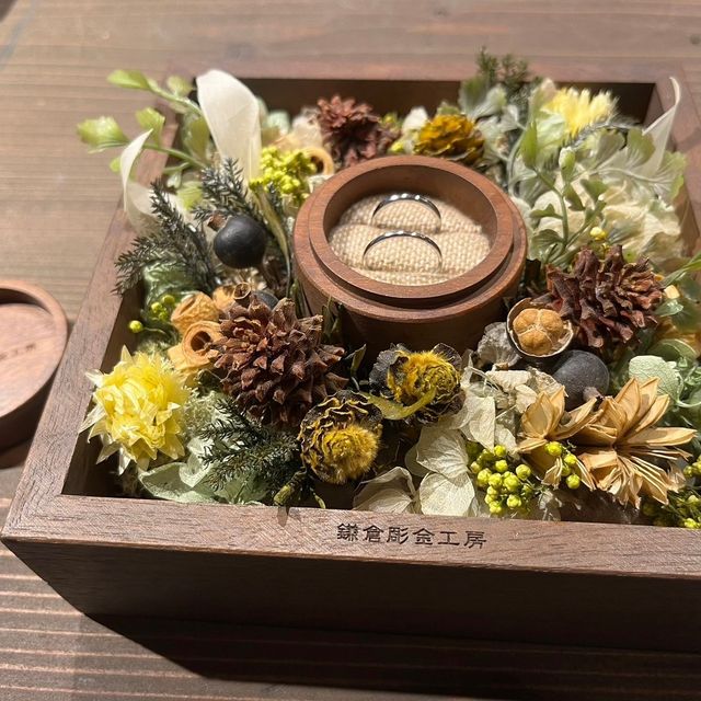 【鎌倉彫金工房の口コミ】 シンプルだけど、自分たちなりの指輪にしたいと思い、手作りできるこちら…