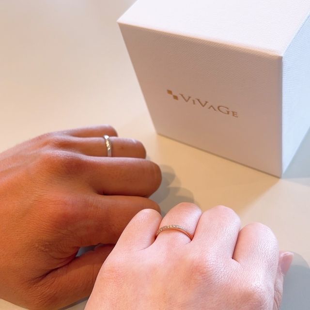 【VIVAGE(ヴィヴァージュ)の口コミ】 シンプルでとても着け心地のいい指輪で、普段使いでも目立つ事なくさりげ…