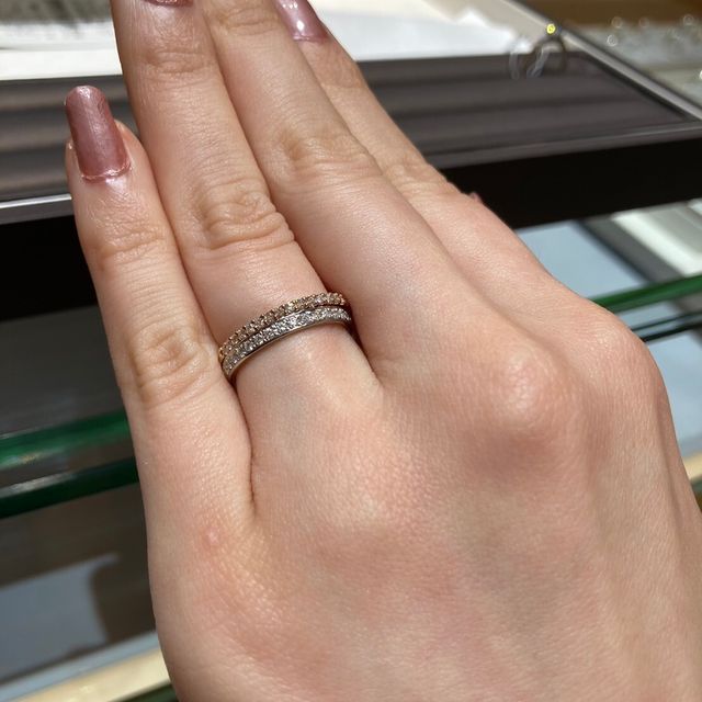 【アイプリモ(I-PRIMO)の口コミ】 ハーフエタニティのデザインでずっと考えていたので、ハーフエタニティで…