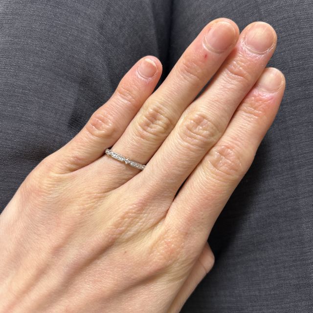 【LUCIE(ルシエ)の口コミ】 細かいダイヤの埋め込みやミル打ちのデザインがお気に入りです。ここまで…