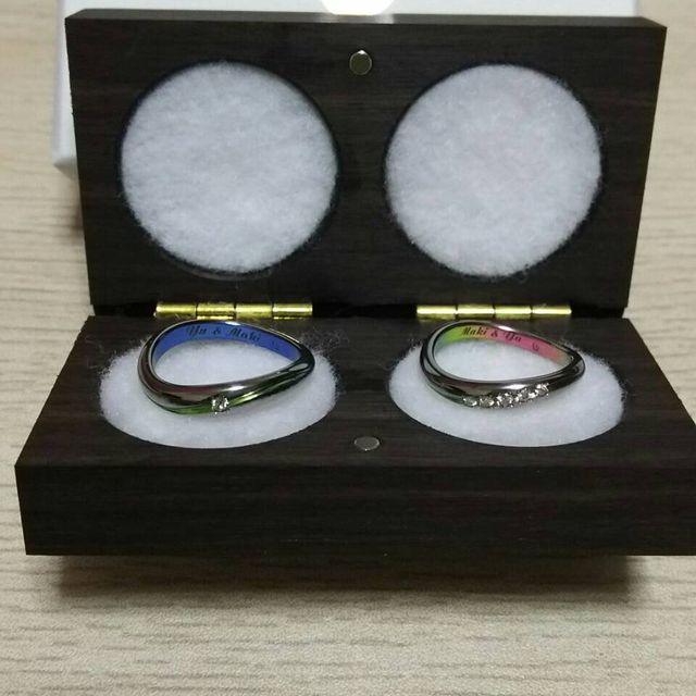 【SORA(ソラ)の口コミ】 形、カラー、石、ライン、刻印と自分の思い描いていたイメージを伝えて、…