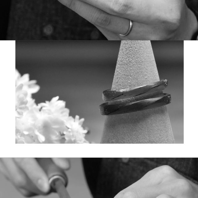 【CRAFY(クラフィ)の口コミ】 2人で作った思い出の詰まったこだわりの指輪です！結婚指輪らしいデザイン…