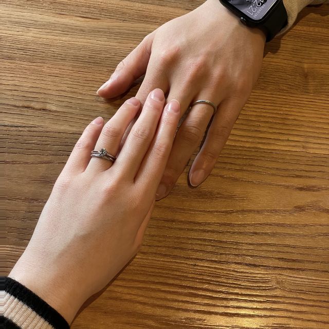 【銀座ダイヤモンドシライシの口コミ】 とても可愛くていろんな角度から見てもダイヤモンドがキラキラして見える…