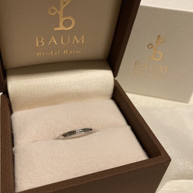 【BAUM(バーム)の口コミ】 可愛いデザインで探していて見つけました。
ミル打ちと小さなダイヤがとて…