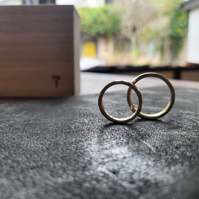 【ichi(イチ)の口コミ】 彼の指輪のピンクゴールドの一部を私の指輪のゴールドに入れていただきま…