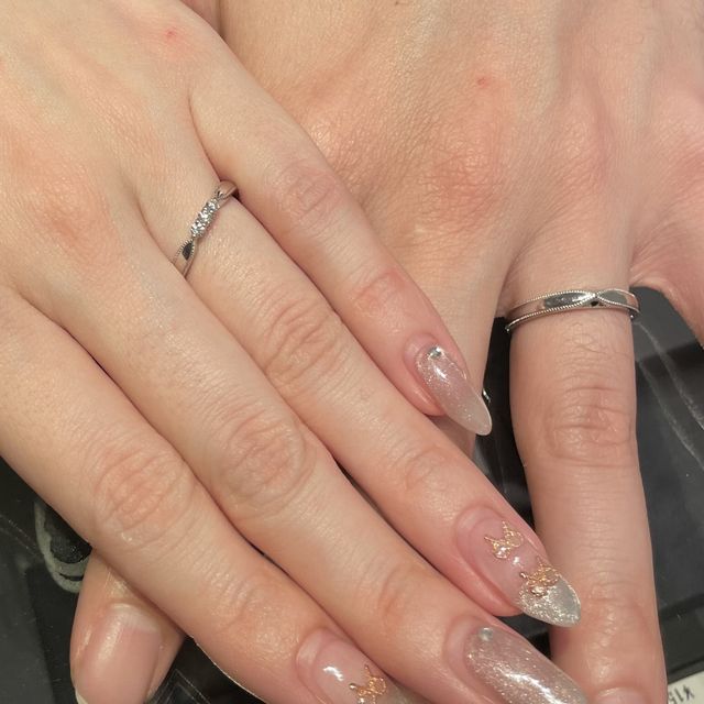 【エクセルコダイヤモンド(EXELCO DIAMOND)の口コミ】 ほとんど心に決めていたデザインがありましたが、
つけてみると意外とシン…