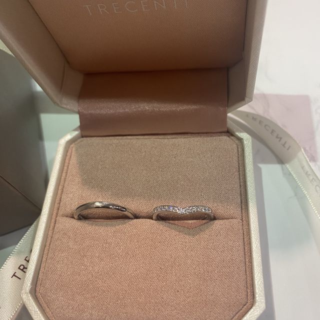 【TRECENTI(トレセンテ)の口コミ】 ハーフエタニティにすることは決めていましが、思った以上にキラキラで気…