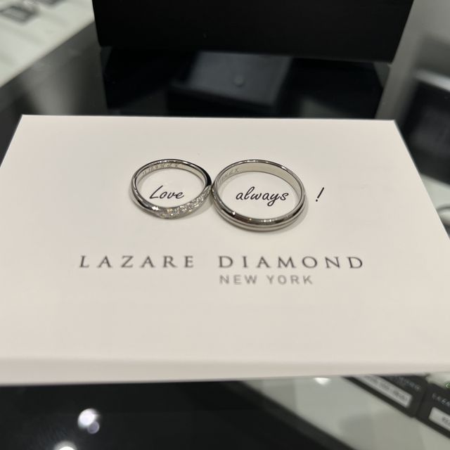 【ラザール ダイヤモンド(LAZARE DIAMOND)の口コミ】 たくさんの種類があるので夫とセットの形ではなく、長くつけられるように…