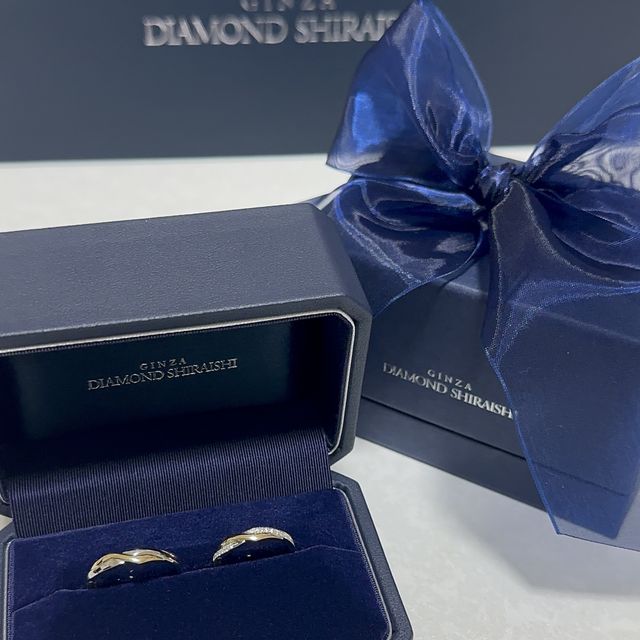 【銀座ダイヤモンドシライシの口コミ】 素材：ゴールドの素材を変更✨
グラスゴールド→イエローゴールドにし…