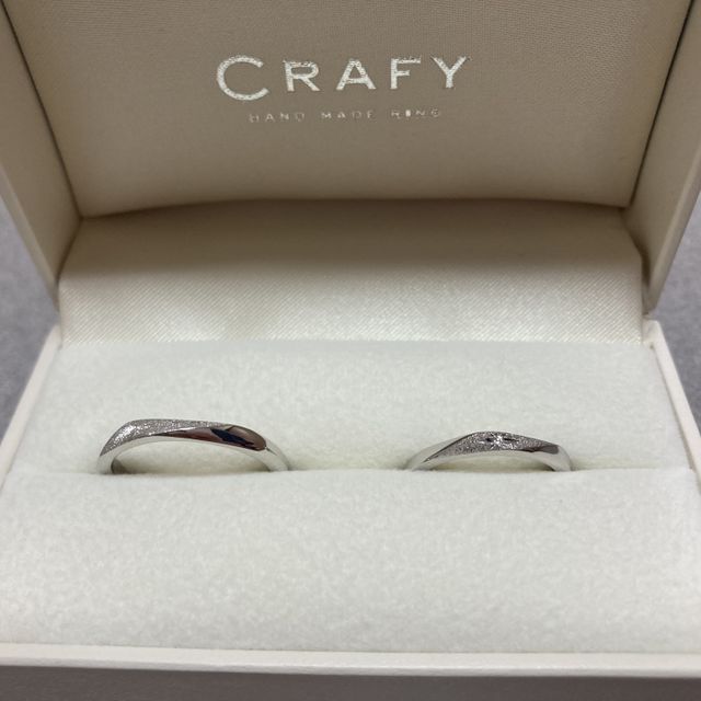【CRAFY(クラフィ)の口コミ】 自分たちで蝋を削って型を作り、その型で職人さんが作ってくれた指輪にな…