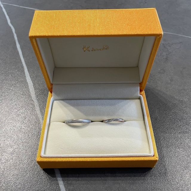 【ケイウノ ブライダル(K.UNO BRIDAL)の口コミ】 夫→木目調のデザインは貴重でした。また木目調にすることで他の人と…