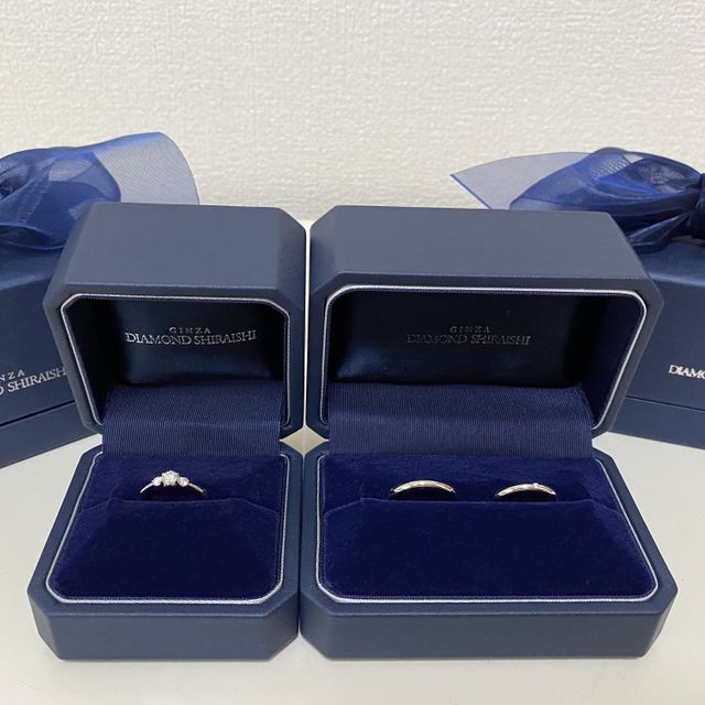 【銀座ダイヤモンドシライシの口コミ】 ダイヤモンドがとても輝いていました。デザインはシンプルなものを探して…