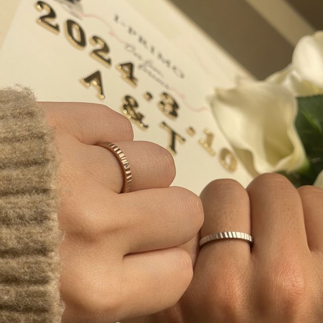 【アイプリモ(I-PRIMO)の口コミ】 指輪は艶消しをしっかりしてもらい、クールな形のデザインにしました。普…