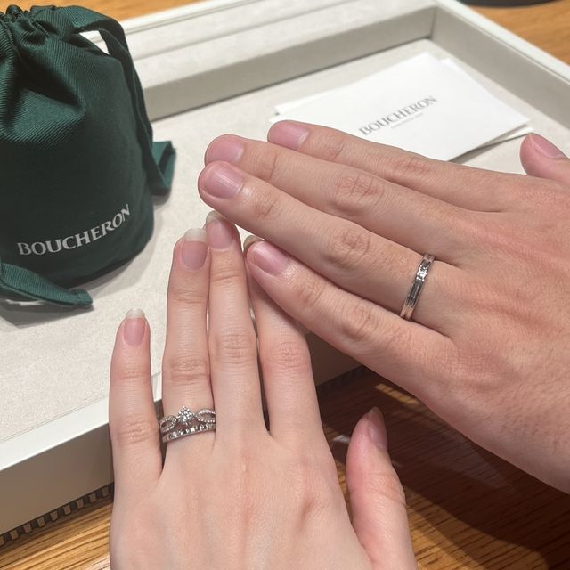 【ブシュロン(BOUCHERON)の口コミ】 職業柄ダイヤのある指輪は付けにくかったのですがクルドパリはダイヤに負…