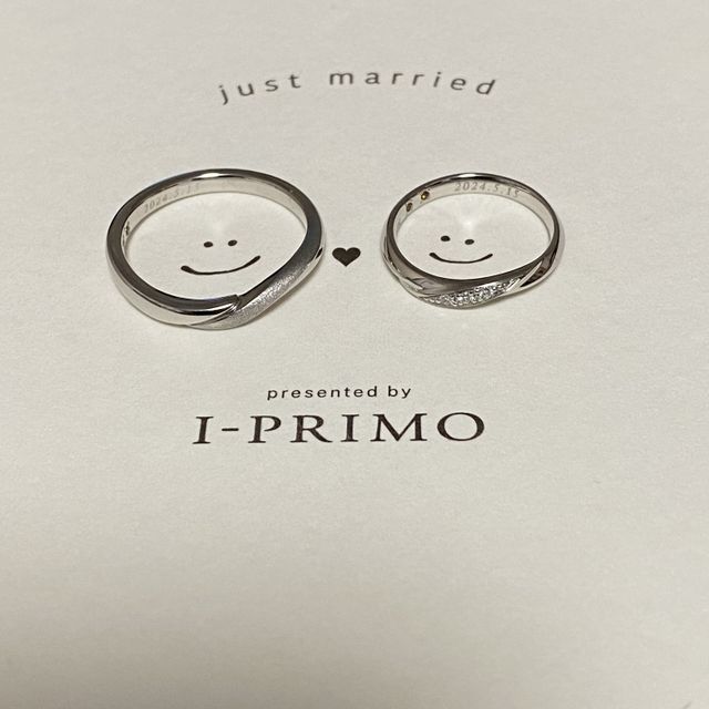 【アイプリモ(I-PRIMO)の口コミ】 パーソナルハンド診断をしていただき、2人とも最初に出てきたデザインに決…