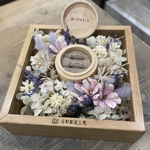 【鎌倉彫金工房の口コミ】 ゴールド・プラチナに加えてピンクゴールドが選べるため、ピンクゴールド…