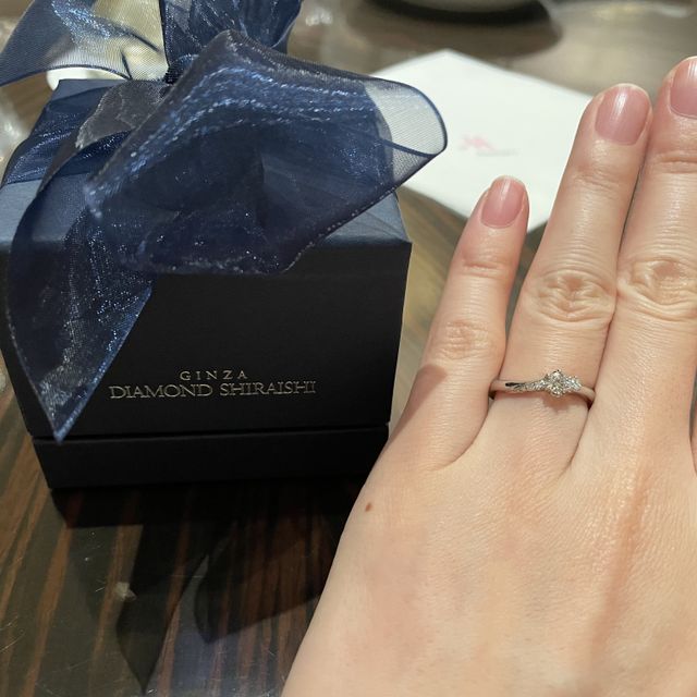 【銀座ダイヤモンドシライシの口コミ】 「ふたりの乗る新たな人生の船が、幸せな方向に進んでいけますように」と…