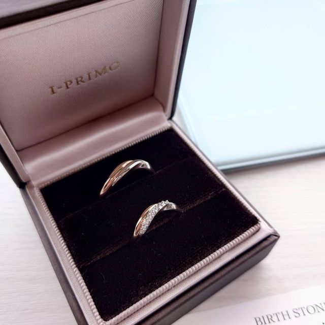 【アイプリモ(I-PRIMO)の口コミ】 まず僕が太めの指輪が良くてその中で婚約者が指輪を選びました。色々試着…
