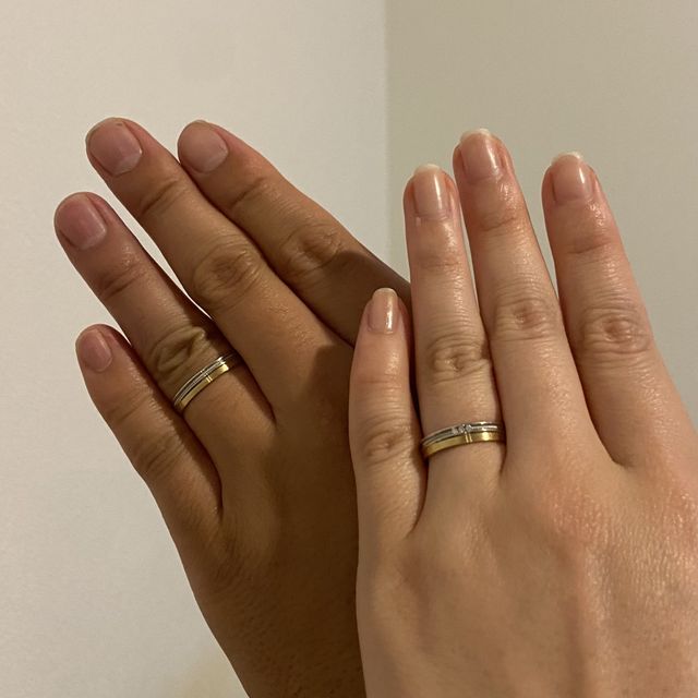 【ラザール ダイヤモンド(LAZARE DIAMOND)の口コミ】 ゴールドとプラチナの2種類を使った指輪を探していました。存在感が抜群で…