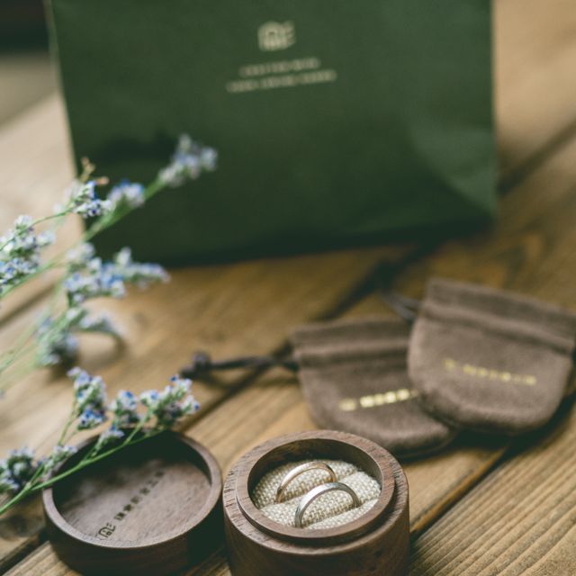 【鎌倉彫金工房の口コミ】 今回お互いマット仕上げにしました！
私はピンクゴールドで彼はホワイトゴ…