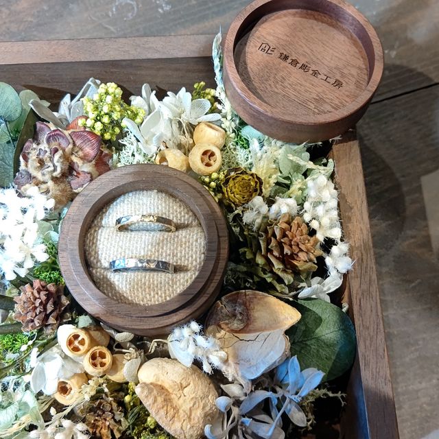 【鎌倉彫金工房の口コミ】 手作りが出来て、世界に1つだけの指輪。デザインも手作りだからこそでる味…