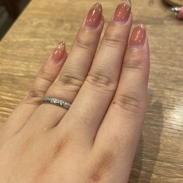 【PORTADA(ポルターダ)の口コミ】 華奢なダイヤのハーフエタニティ、探し求めてたものにようやく出会えまし…