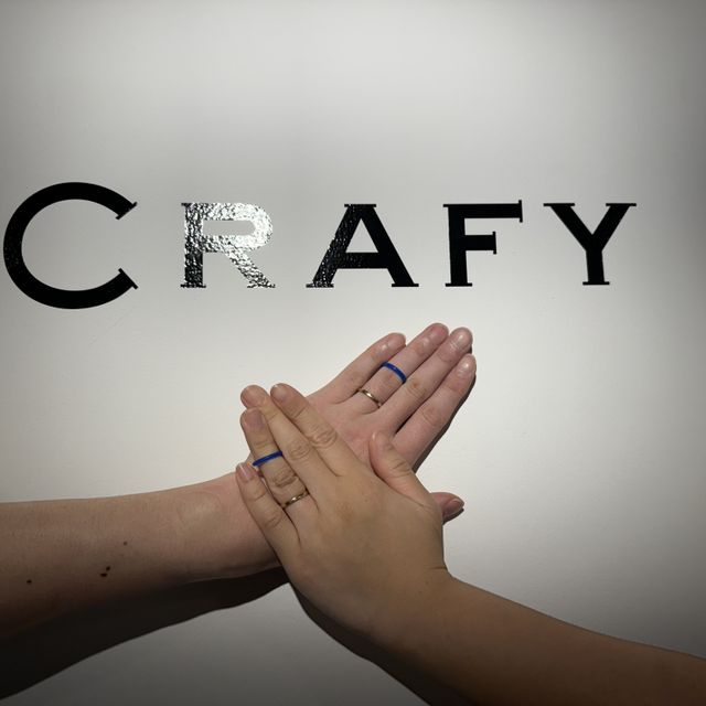 【CRAFY(クラフィ)の口コミ】 手作りでどこにもない世界に一つだけの結婚指輪を作ることができ、作成途…