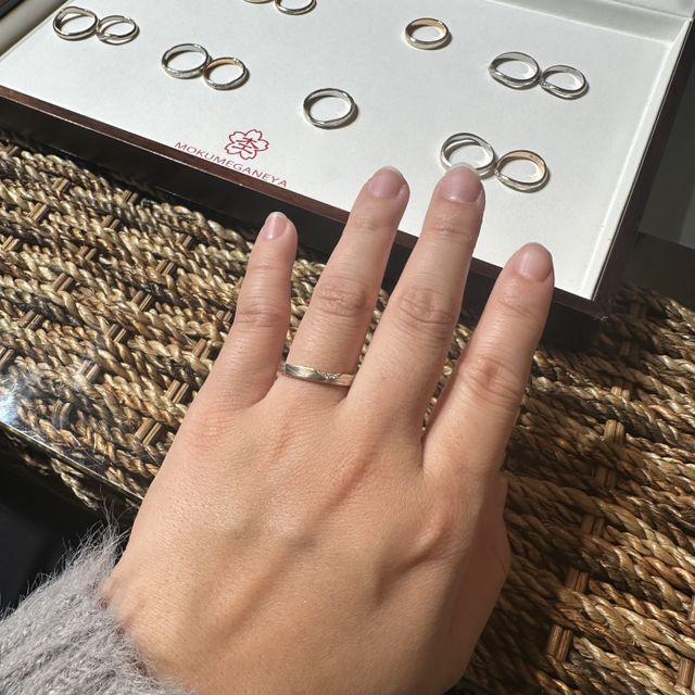 【杢目金屋(もくめがねや)の口コミ】 こちらで決めてはいませんが、結婚指輪は人とあまり被らない点を重視して…