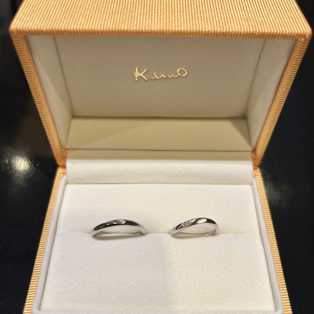 【ケイウノ ブライダル(K.UNO BRIDAL)の口コミ】 カスタムオーダーというタイプの指輪です。もともとのウィズハートという…