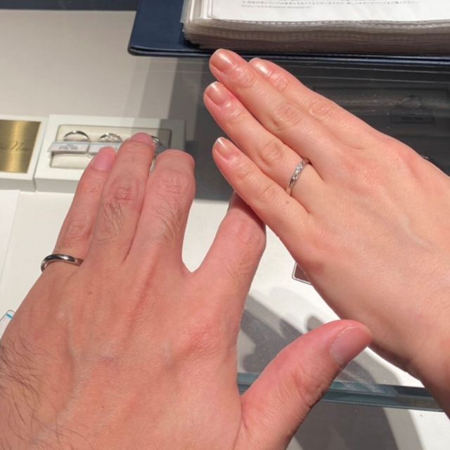 【銀座ダイヤモンドシライシの口コミ】 付け心地もよく、プラチナやダイヤにもこだわっているとのことで、年をと…