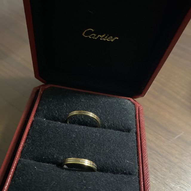 【カルティエ(Cartier)の口コミ】 ゴールド、ピンクゴールド、プラチナの3色のリングでさりげなくデザイン性…