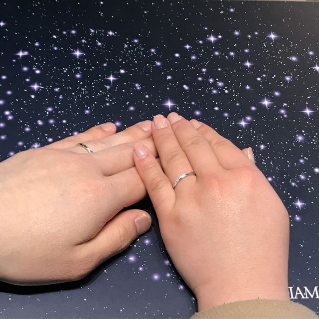 【銀座ダイヤモンドシライシの口コミ】 手の形にあったこと、しっくりきて自分たちが長く使えるかなと思えたのが…