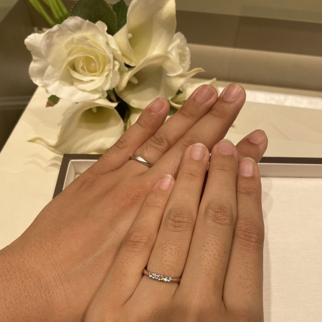 【アイプリモ(I-PRIMO)の口コミ】 男性の指輪はマット加工を希望でき、とてもカッコよく男らしい指輪に仕上…