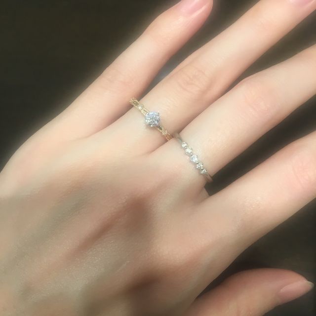 【LUCIE(ルシエ)の口コミ】 ゴールドの指輪って結婚指輪、婚約指輪ともにあまりデザインを揃えている…
