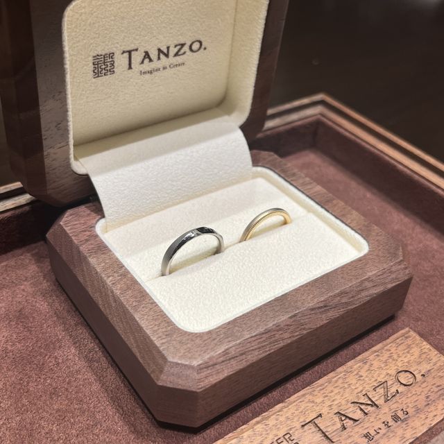 【TANZO.(鍛造指輪)の口コミ】 完全フルオーダーのこだわりが詰まった指輪。結婚指輪にしてはペアらしさ…
